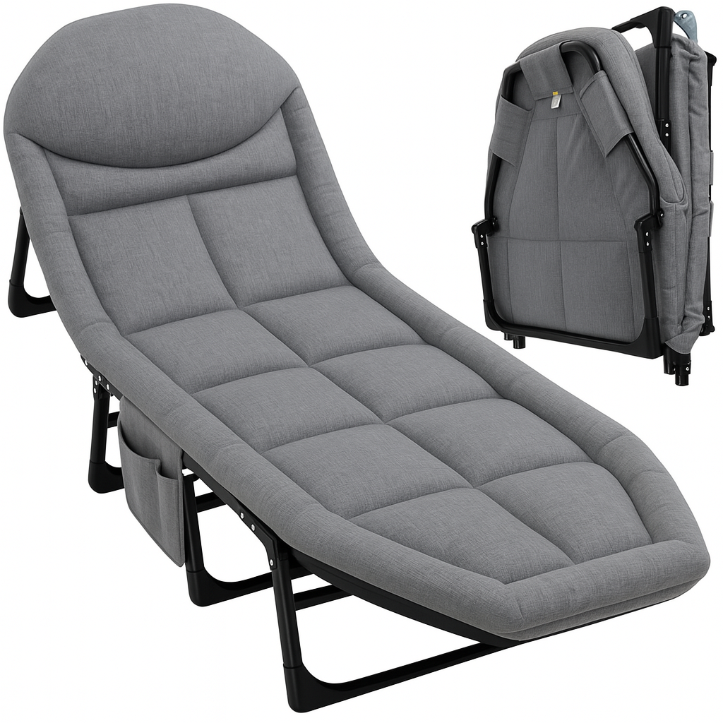 Pat pentru camping pliabil, Zola, reglabil in 5 trepte, greutate suportata 150 kg, saltea moale, mecanism de blocare, buzunar lateral, cadru fier, material Oxford, 200 x 65 x 30 cm Pat pentru camping pliabil, Zola, reglabil in 5 trepte, greutate suportata 150 kg, saltea moale, mecanism de blocare, buzunar lateral, cadru fier, material Oxford, 200 x 65 x 30 cm